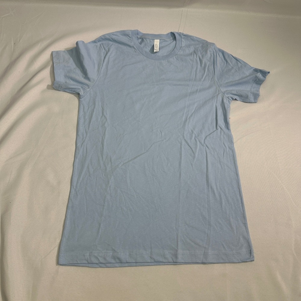 Bella+Canvas‎ T-Shirt Mens Medium Blue Short Sleeve Crewneck Minimalist Basics